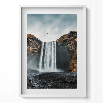 Tablou living cu rama modern Cascadă printre stânci