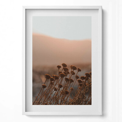 Tablou living cu rama modern Peisaj romantic cu iarbă boho