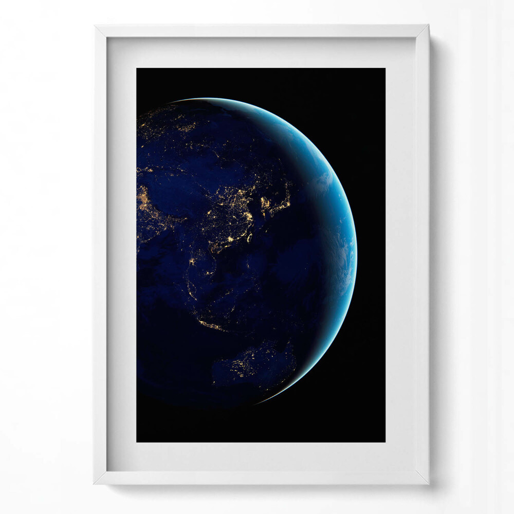 Tablou rama modern Glob în spațiu