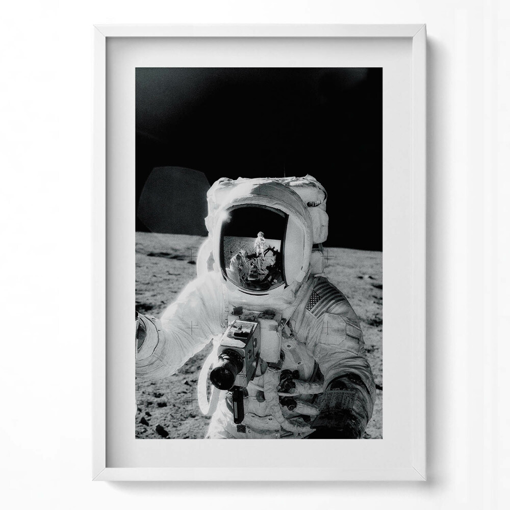 Tablou rama modern Astronautul pe Lună - fotografie NASA