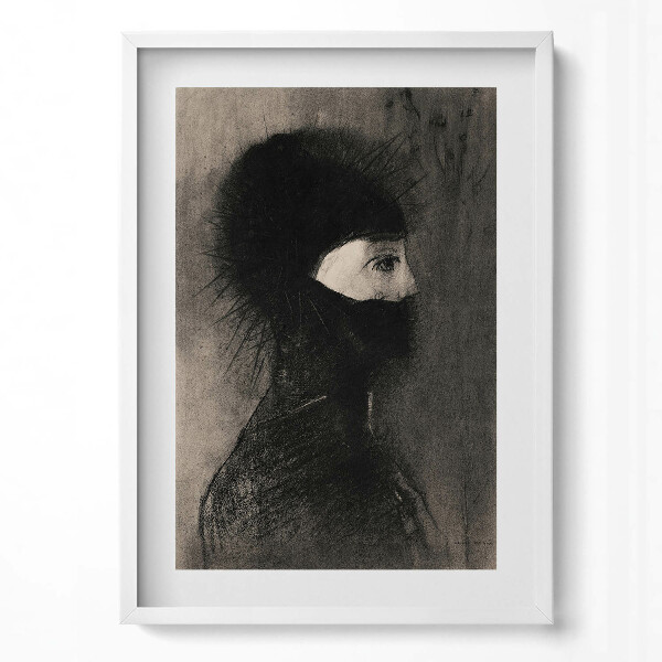 Tablou living cu rama modern Portretul unei persoane cu o cagulă