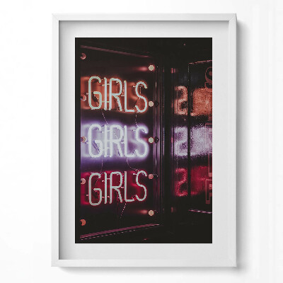 Tablou living cu rama modern „Fete neon strălucitoare”