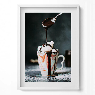 Tablou living cu rama modern Ciocolată caldă - Motiv de bucătărie