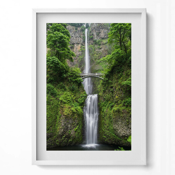 Tablou living cu rama modern Cascadă înaltă și poduri