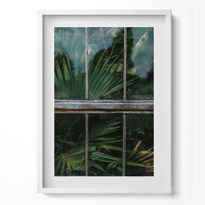 Tablou rama modern Fereastra de seră și plantele