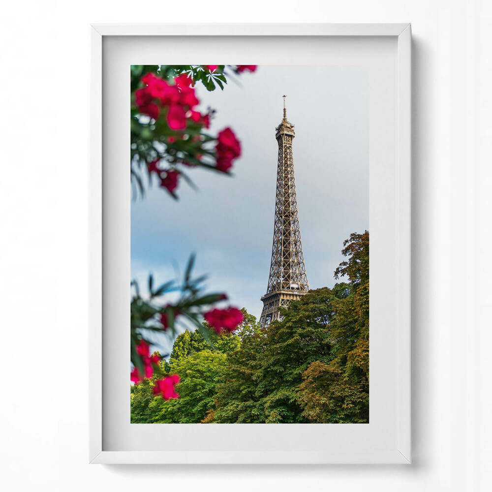 Tablou rama modern Turnul Eiffel în flori - Paris, Franța