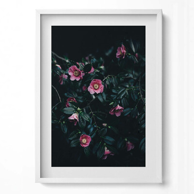 Tablou living cu rama modern Flori roz vintage