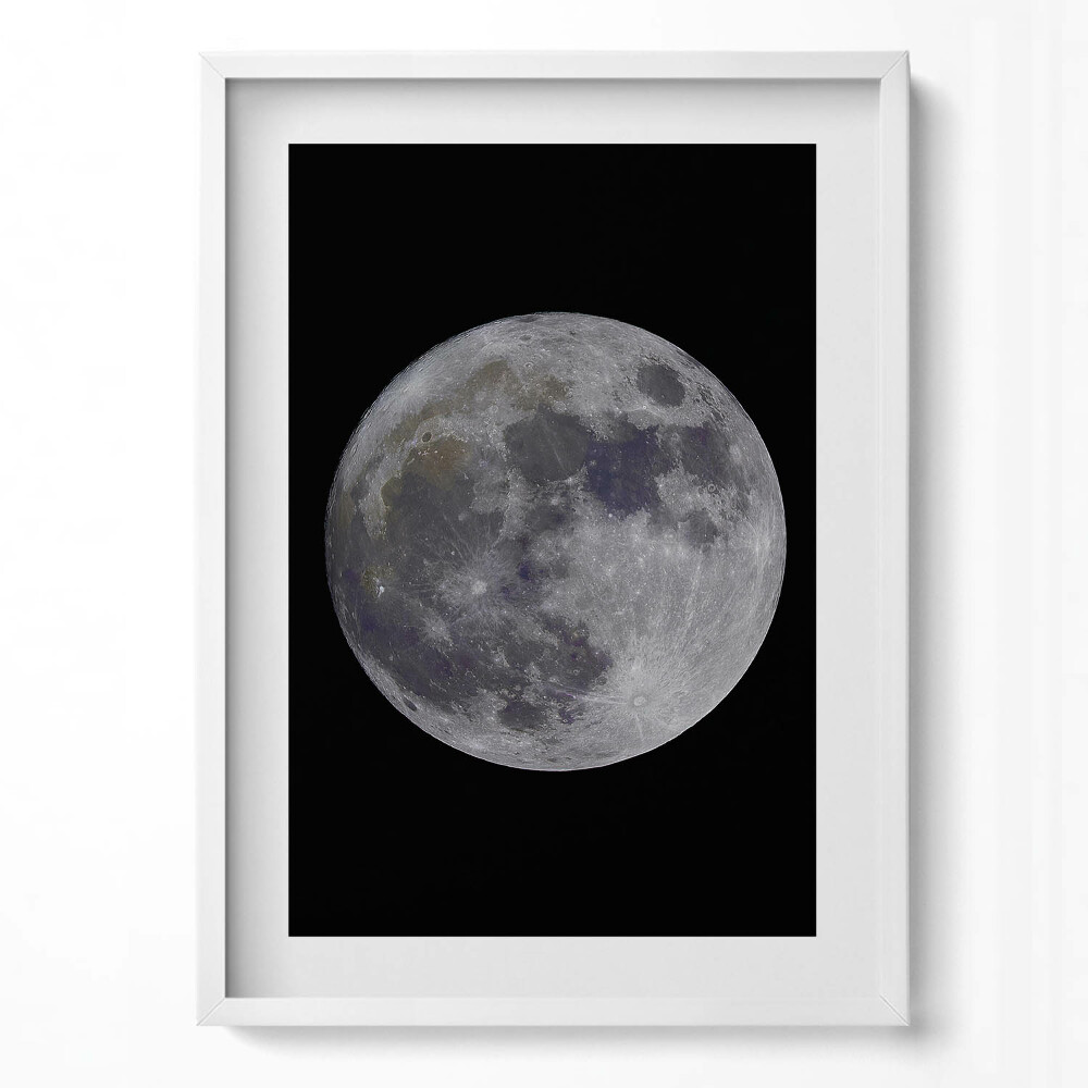 Tablou living cu rama modern Lună plină pe cerul negru