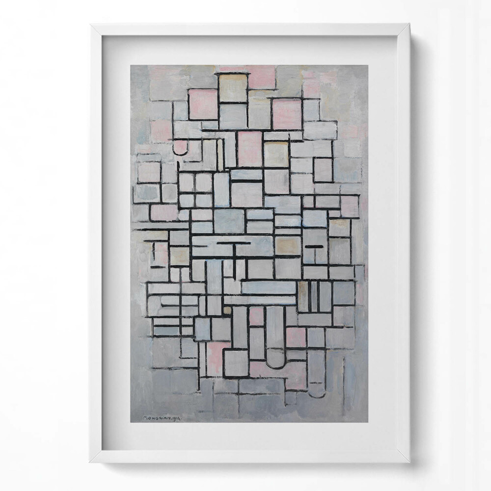 Tablou living cu rama modern Artă modernă - Schiță geometrică