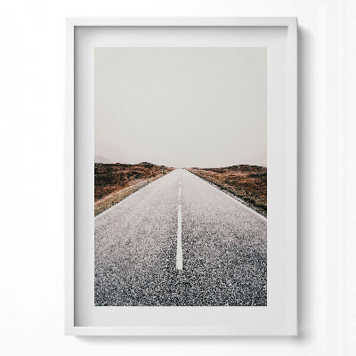 Tablou living cu rama modern Drum asfaltat drept și gol