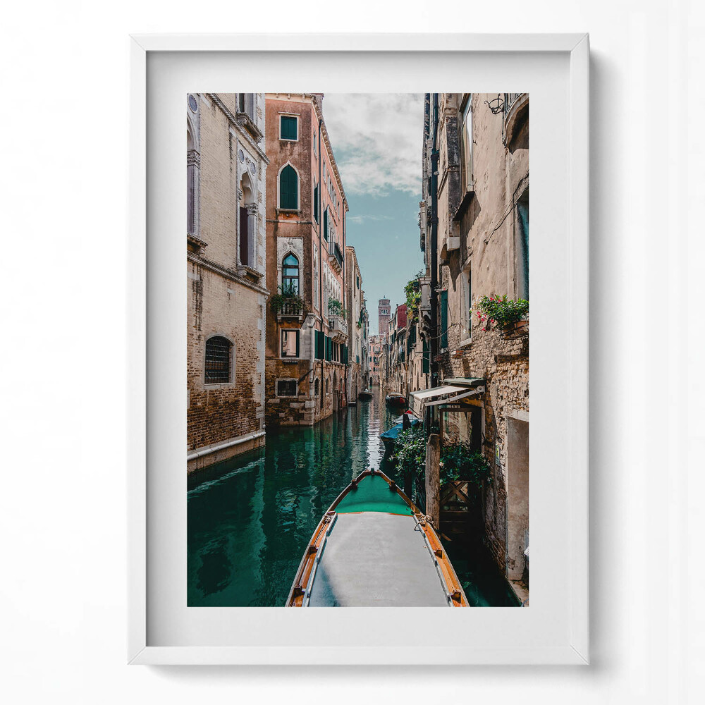 Tablou rama modern Gondolă în Canalul Veneției, Italia