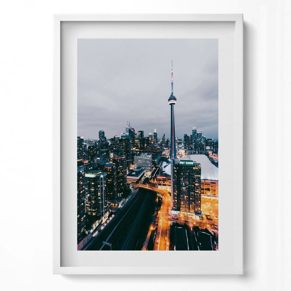 Tablou rama modern Vedere aeriană a orașului