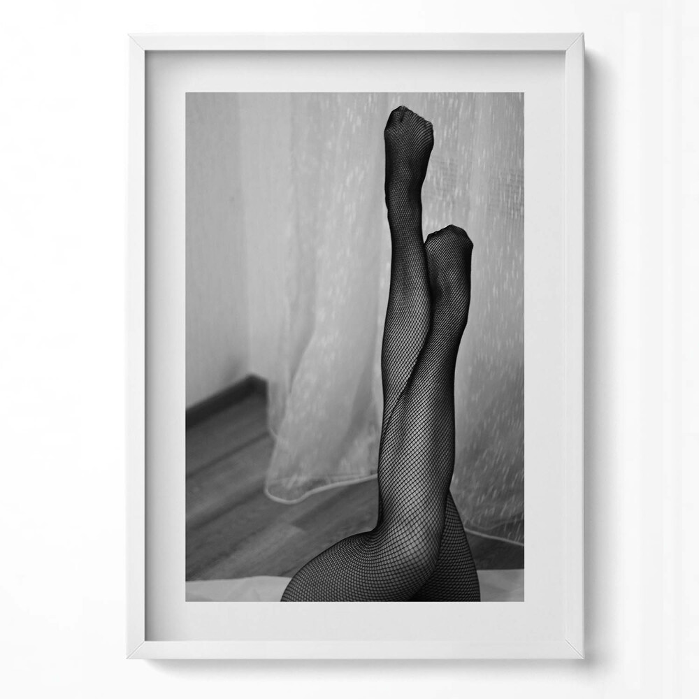 Tablou living cu rama modern Picioarele femeilor în colanți