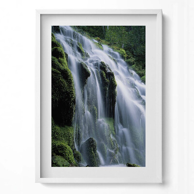 Tablou living cu rama modern Cascadă mare în junglă