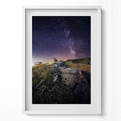 Tablou living cu rama modern Peisaj natural și cer înstelat