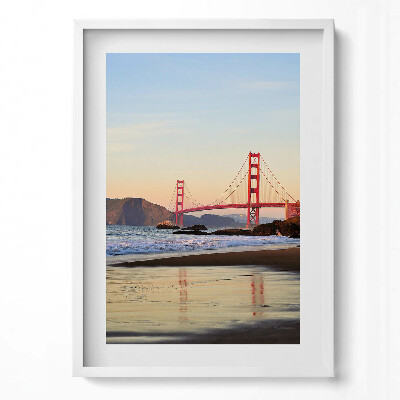 Tablou living cu rama modern Peisajul Podului Golden Gate