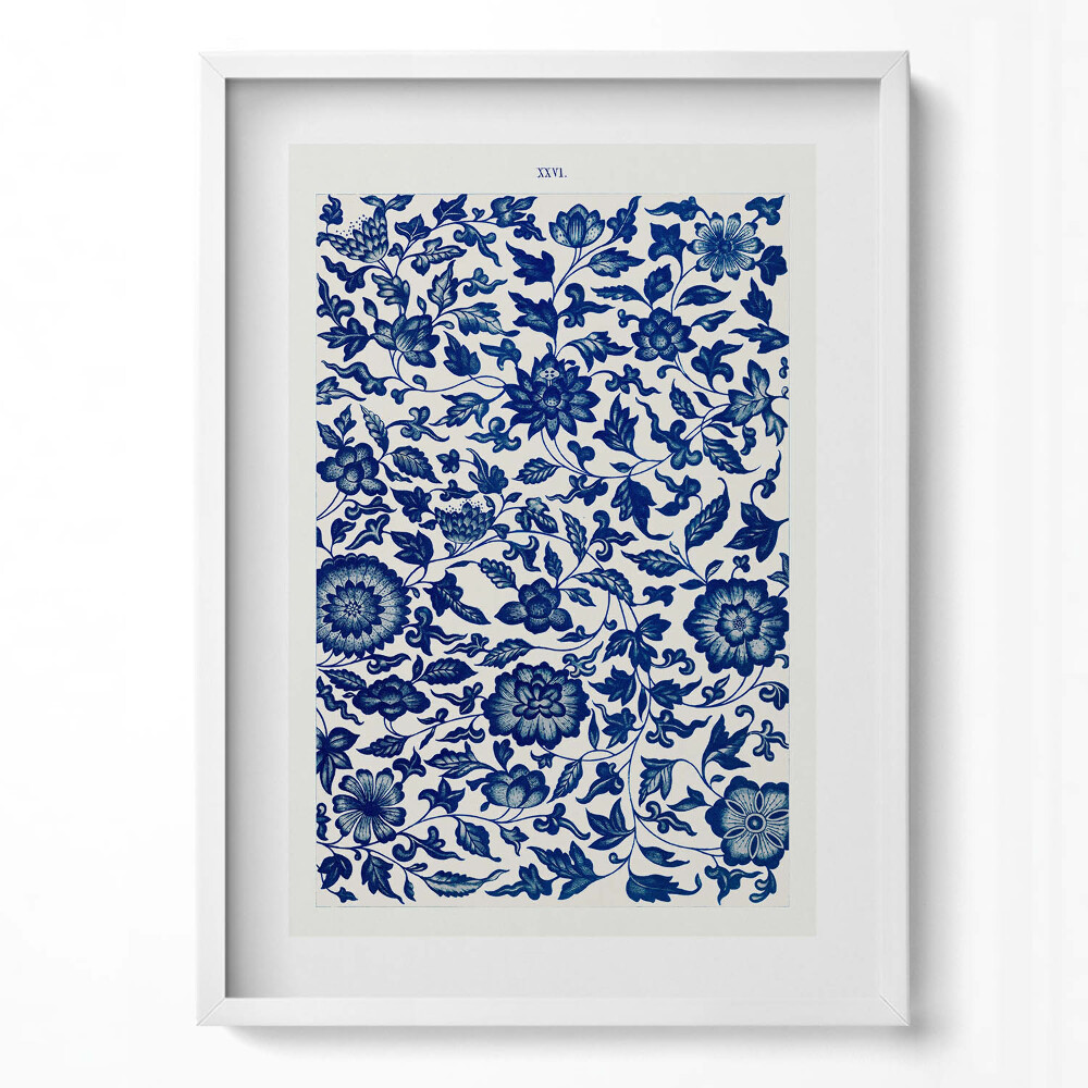 Tablou rama modern Model floral vintage