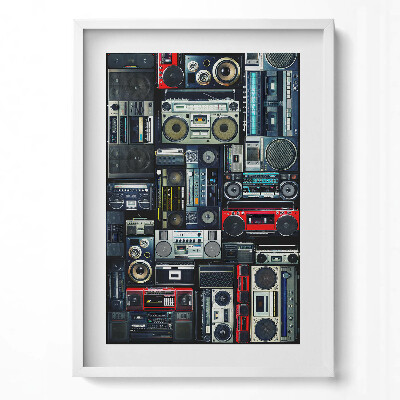 Tablou living cu rama modern Muzică - Boombox vintage