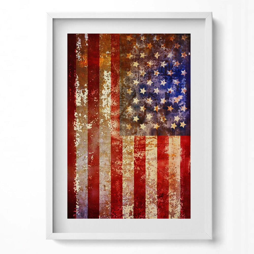 Tablou rama modern Steagul SUA vintage