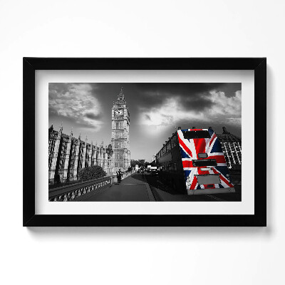 Tablou rama original Big Ben și autobuzul londonez
