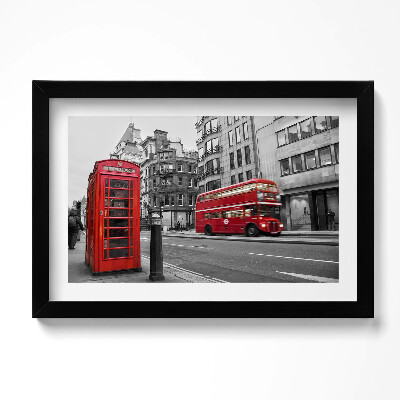 Tablou rama original Autobuz american de epocă pe stradă