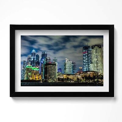 Tablou rama original Oraș mare noaptea