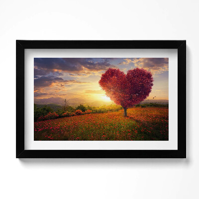Tablou rama original Copacul iubirii în formă de inimă