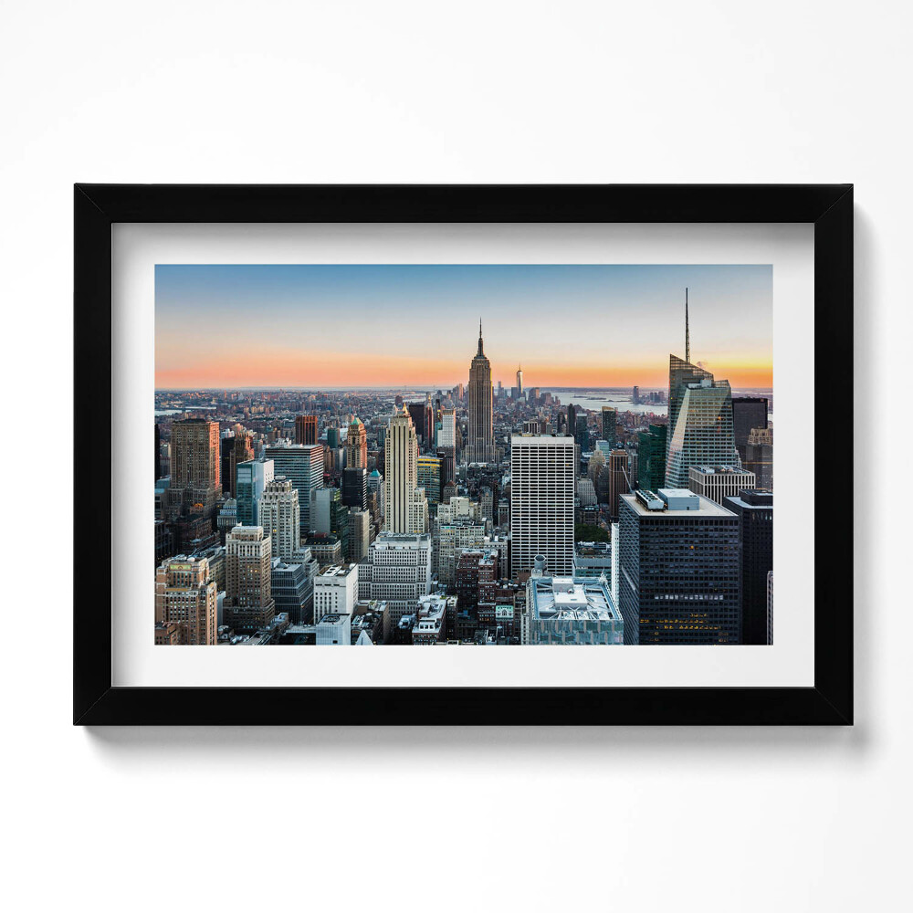 Tablou living cu rama original Vedere a arhitecturii din New York