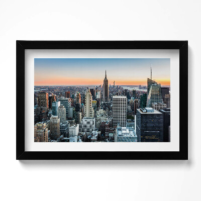 Tablou living cu rama original Vedere a arhitecturii din New York