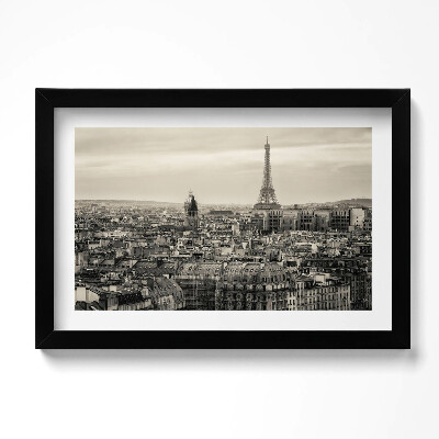 Tablou rama original Peisajul Parisului și Turnul Eiffel