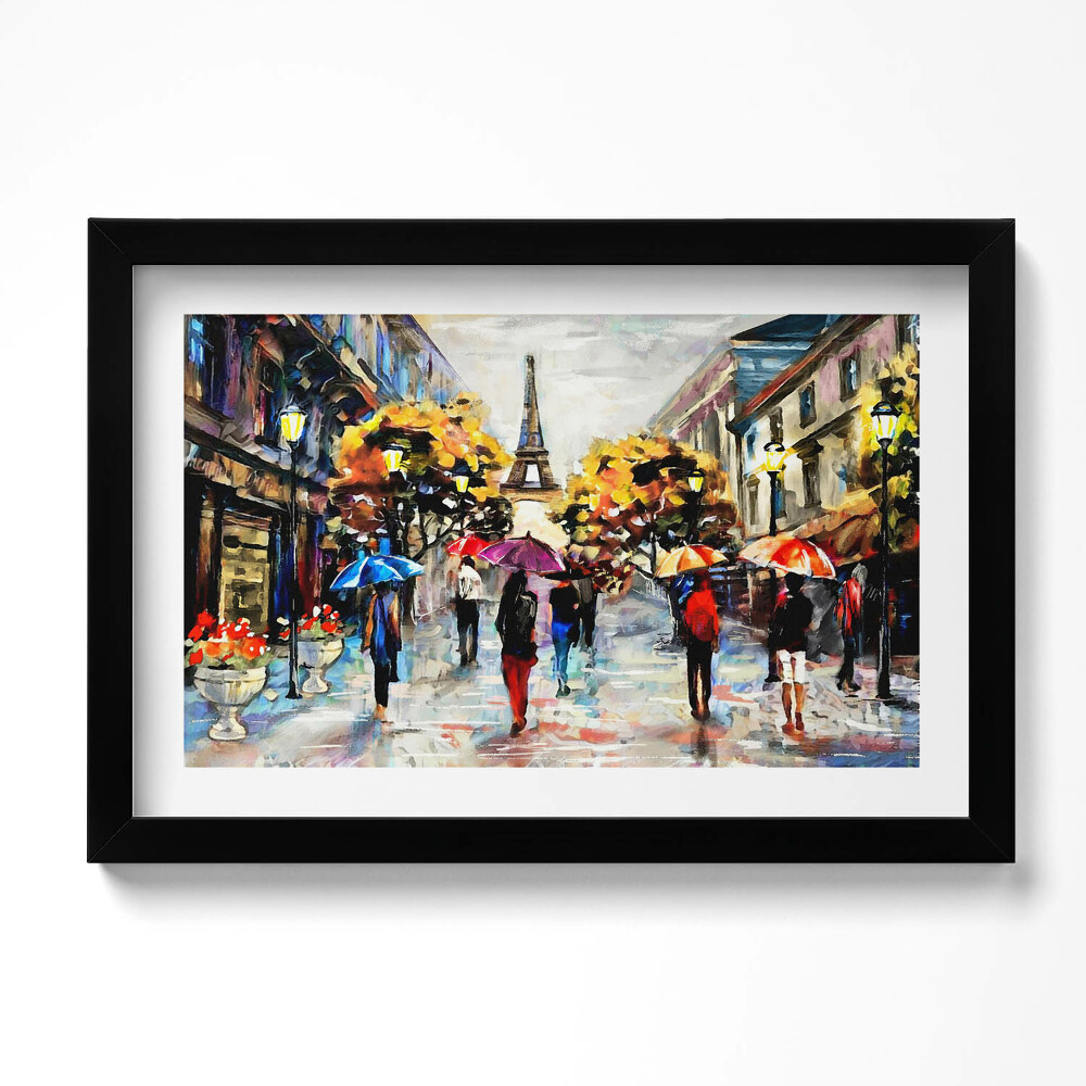 Tablou rama original Străzile Eiffel Nova - Toamna pictată