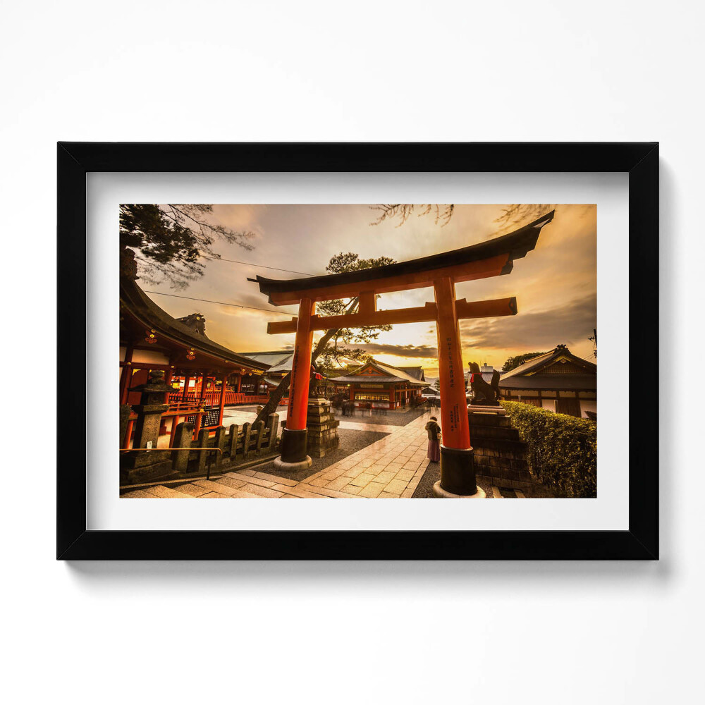 Tablou living cu rama original Poarta japoneză - Arhitectură asiatică