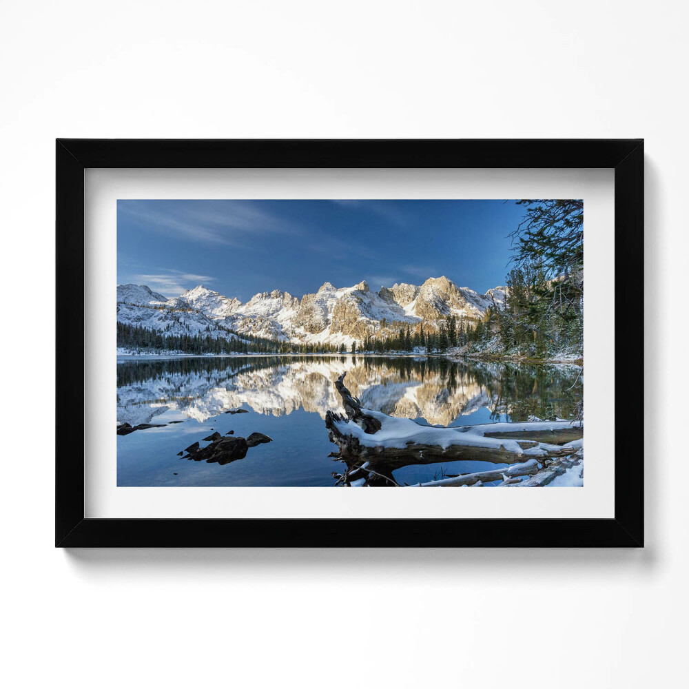 Tablou living cu rama original Peisaj natural montan