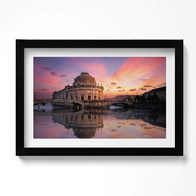 Tablou living cu rama original Vedere a orașului seara