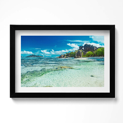 Tablou living cu rama original Vedere a oceanului limpede