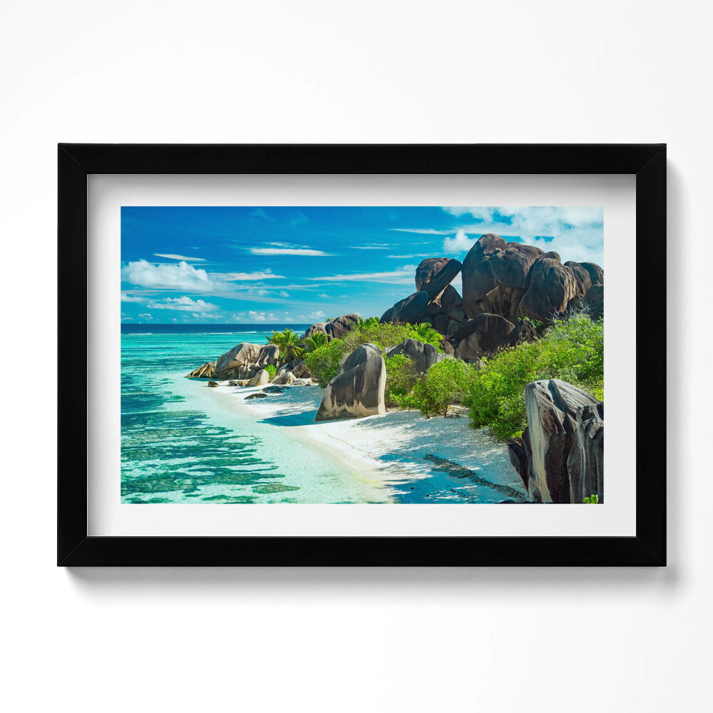 Tablou rama original Peisaj de vară cu plajă și ocean