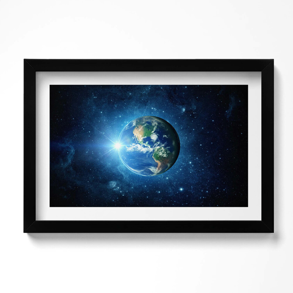 Tablou rama original NASA - Pământul, Galaxia și Soarele