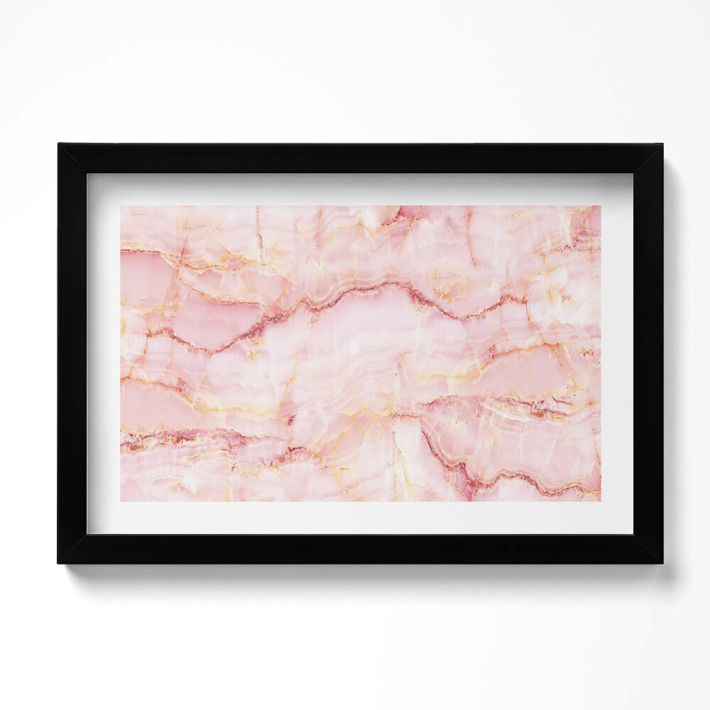 Tablou rama original Textură de marmură roz