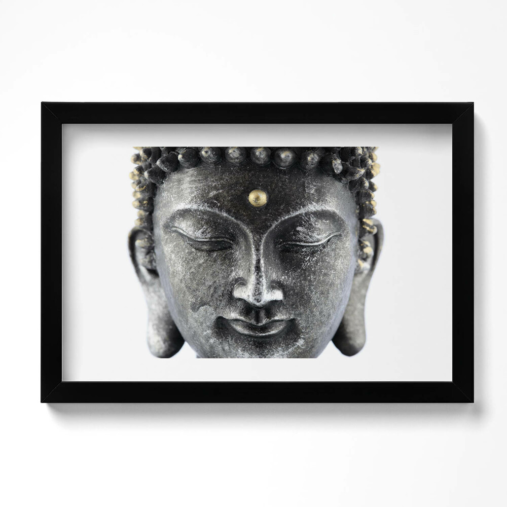 Tablou rama original Capul unei statui a lui Buddha