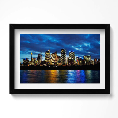Tablou living cu rama original Plimbare de seară în Sydney