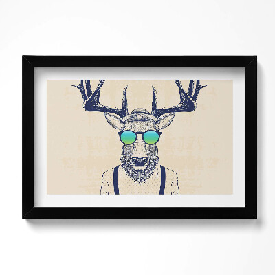 Tablou rama original Cerb abstract cu trăsături umane