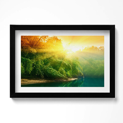 Tablou living cu rama original Peisaj natural în razele soarelui