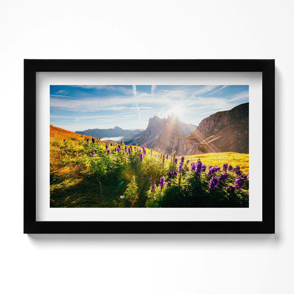 Tablou living cu rama original Peisaj Dolomiți