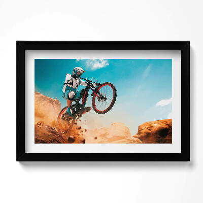 Tablou rama original Mergând cu motocicleta în deșert