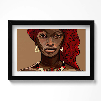 Tablou rama original Artă - Pictură a unei femei africane