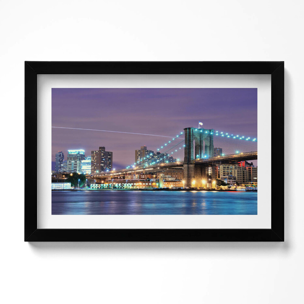 Tablou living cu rama original Podul Brooklyn