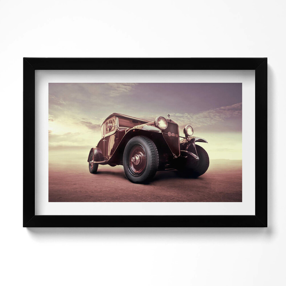 Tablou living cu rama original Auto - Mașină de epocă