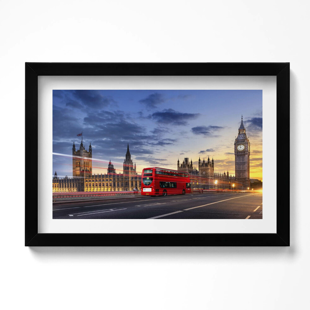 Tablou rama original Autobuzul roșu din Londra