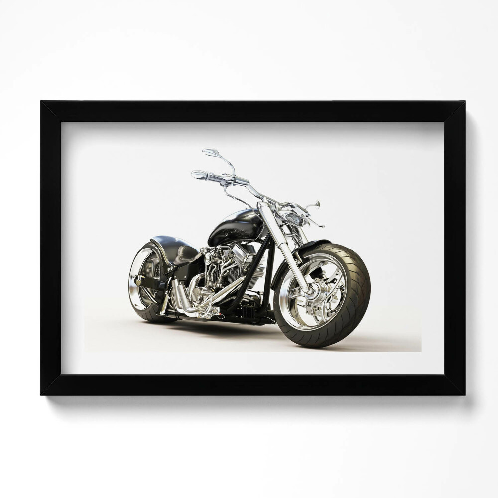 Tablou rama original Motocicletă neagră