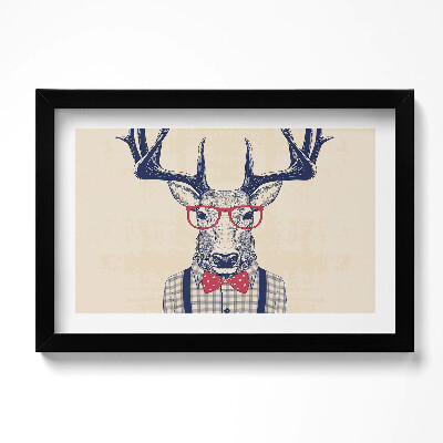Tablou rama original Cerb într-o cămașă și o fundă de jazz